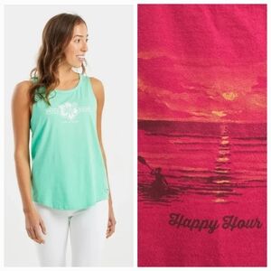LIFE IS GOOD Sleeveless High-Low Crusher Tank